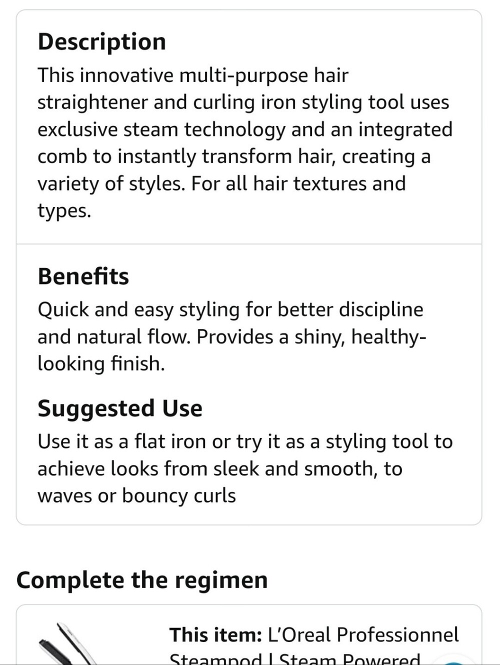 Steampod Steam-Powered Hair Tool - Black